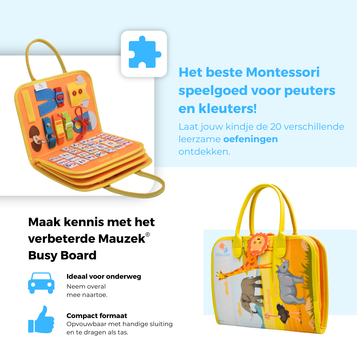 Mauzek Busy Board Savanne - Activiteitenboek - Nederlands