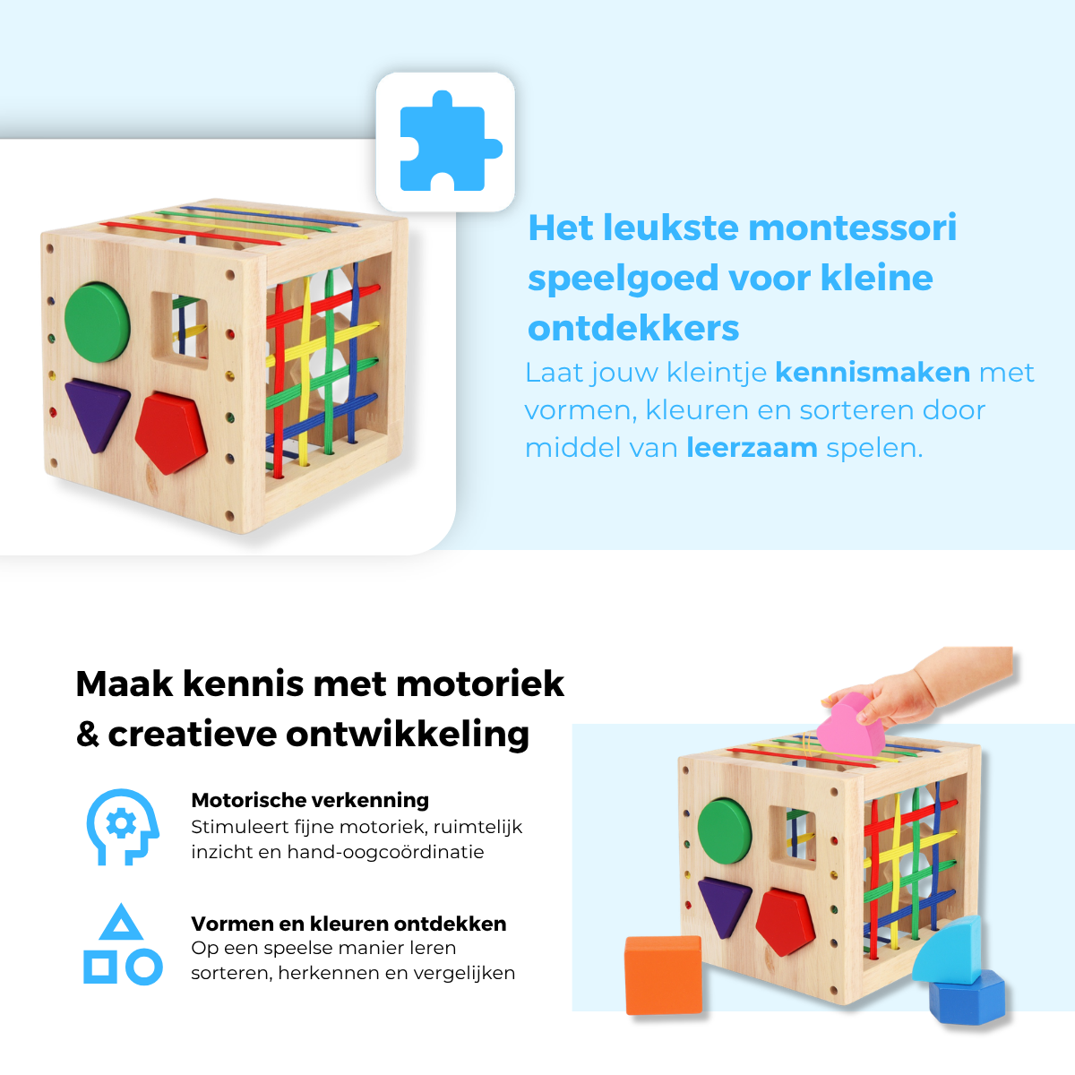 Mauzek Houten Activiteiten Kubus
