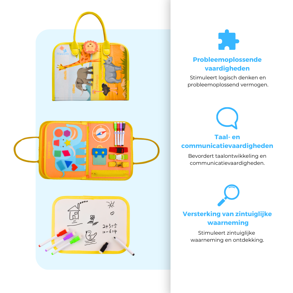 Mauzek Busy Board Savanne - Activiteitenboek - Nederlands