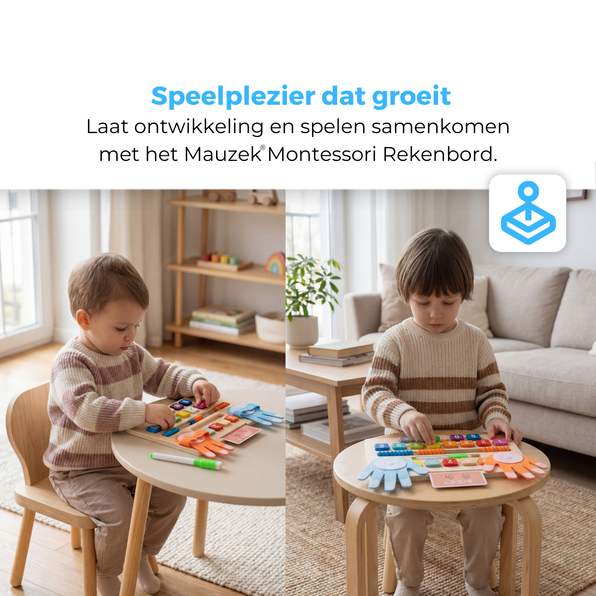 Mauzek Dubbelzijdig Rekenbord - Telraam Editie