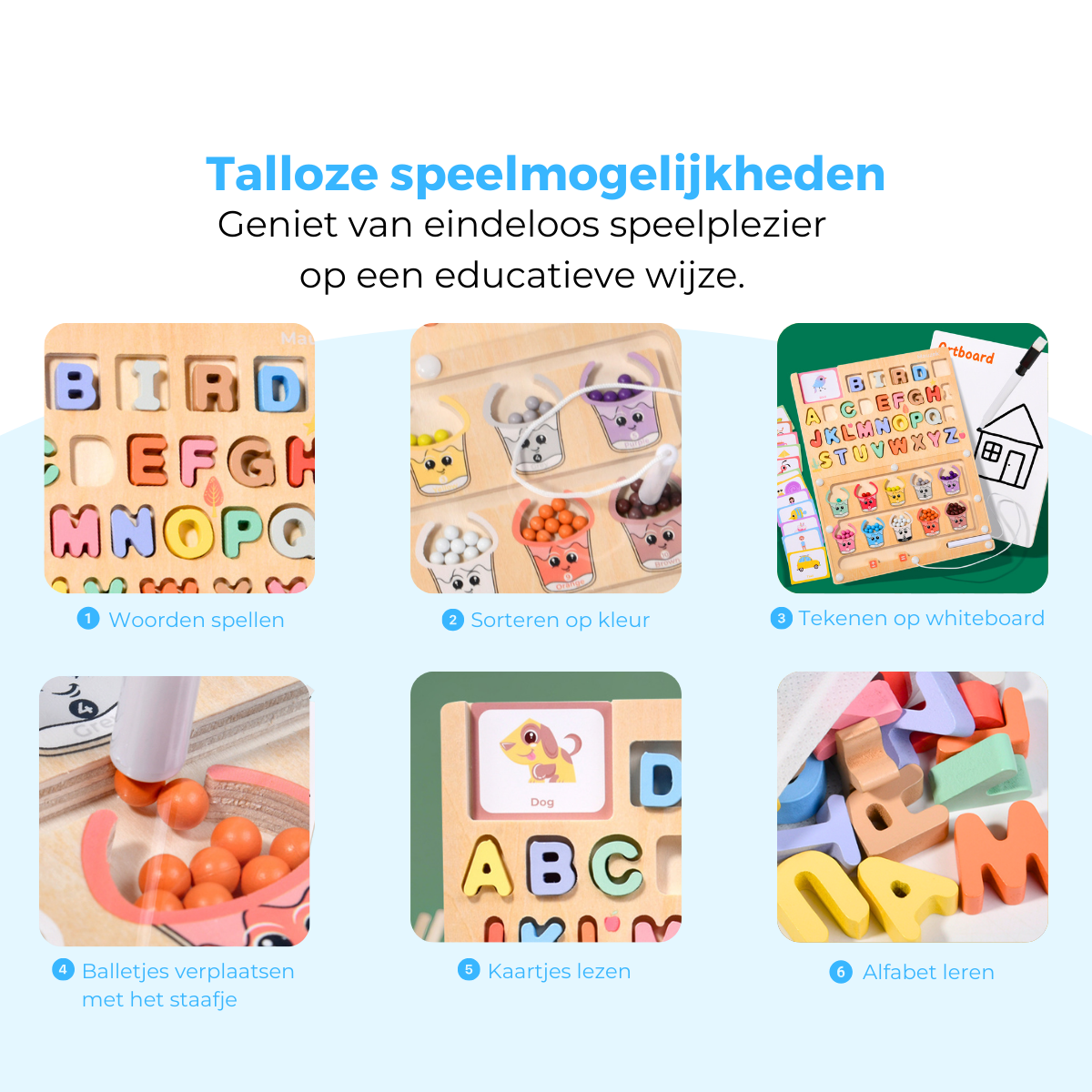 Mauzek Magnetisch Doolhof Letters en Kleuren