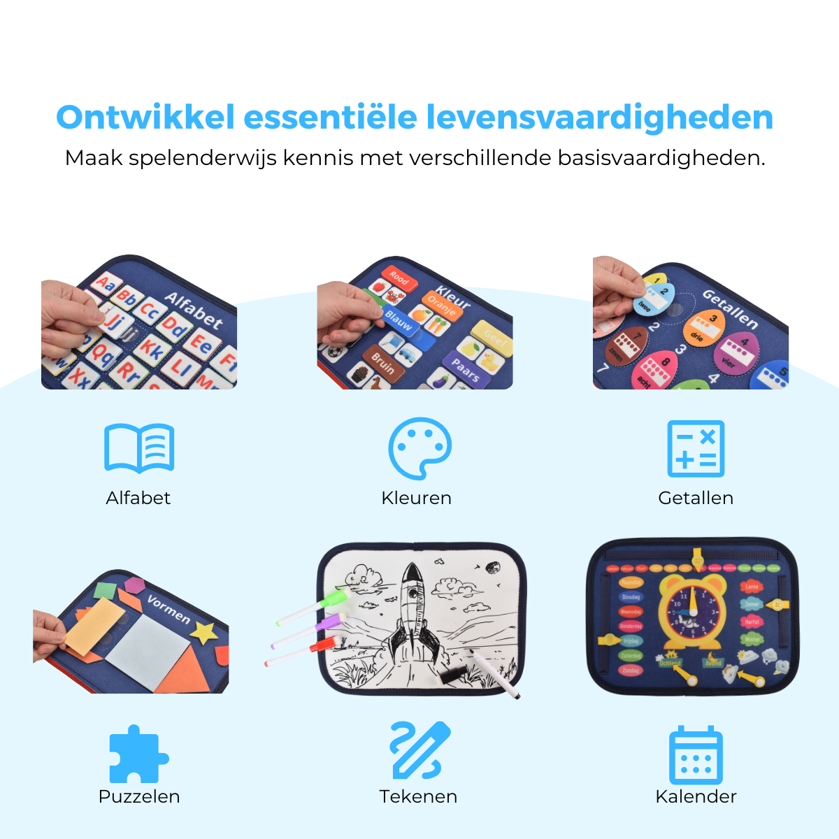 Mauzek Busy Board Ruimte - Activiteitenboek - Nederlands