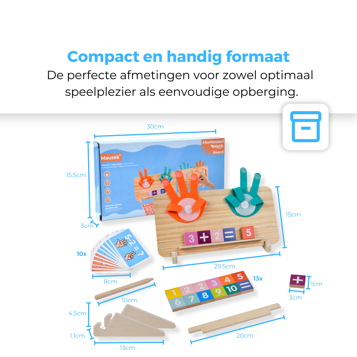 Mauzek Dubbelzijdig Rekenbord