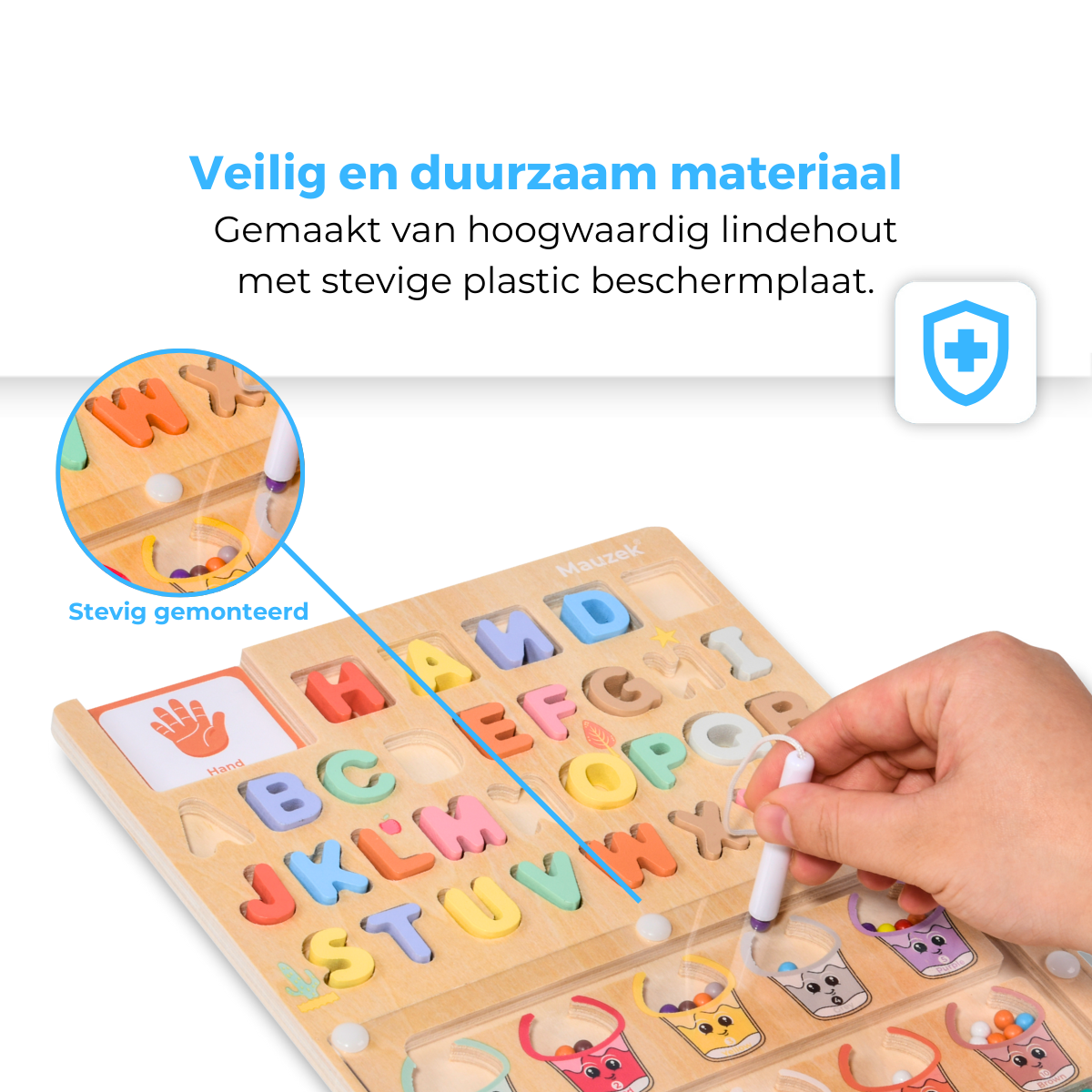 Mauzek Magnetisch Doolhof Letters en Kleuren