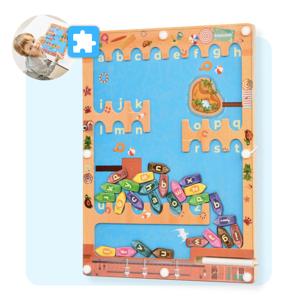 Mauzek Magnetisch Doolhof Alfabet