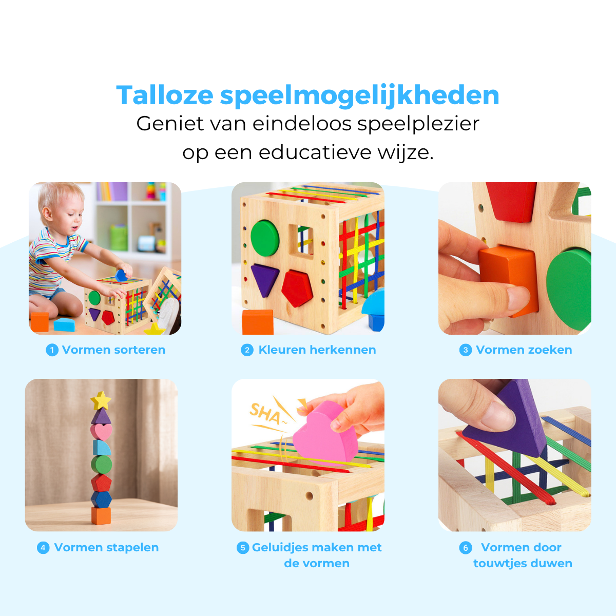 Mauzek Houten Activiteiten Kubus