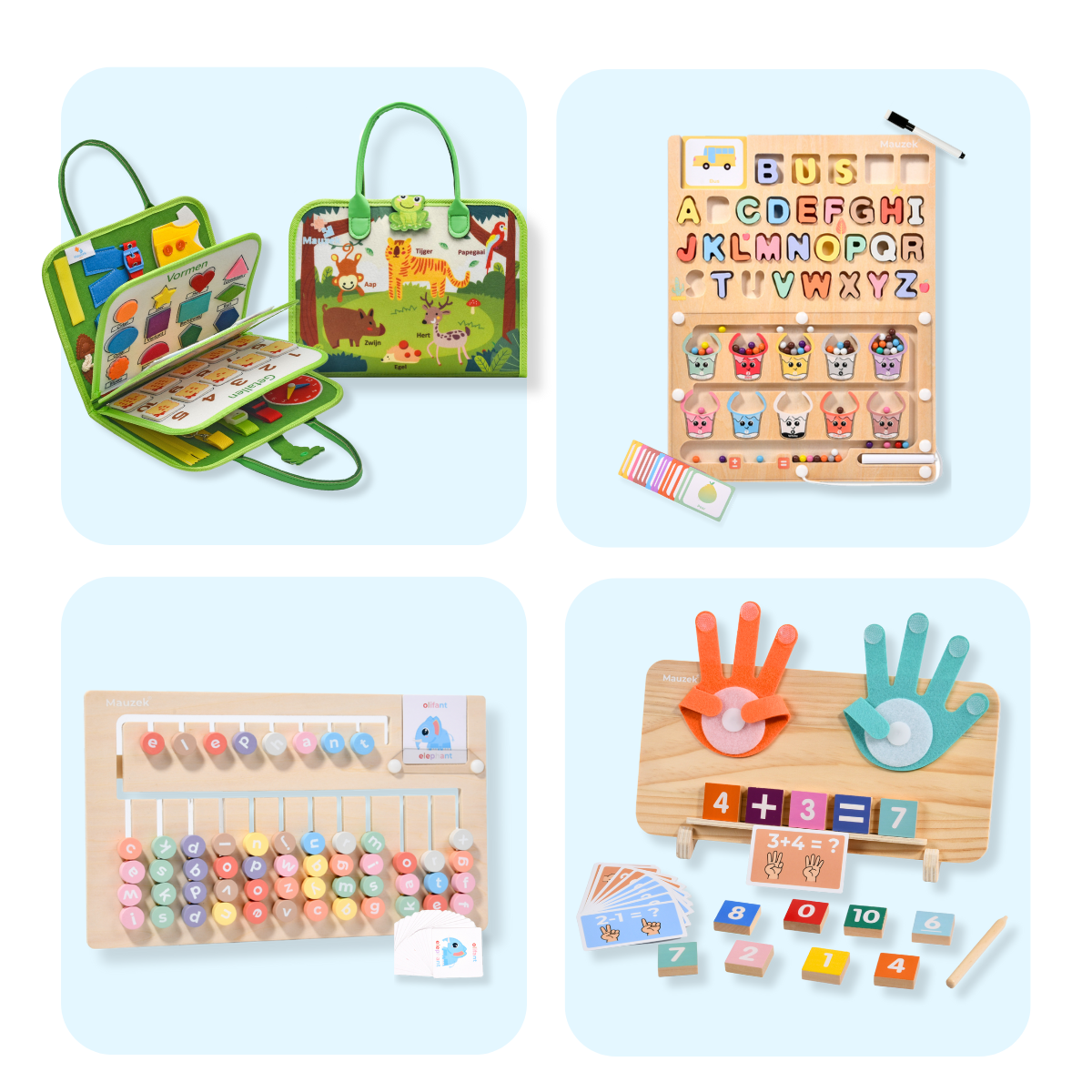 Mauzek Montessori Bos Mega Set – Ontdekkingsbundel 4-in-1