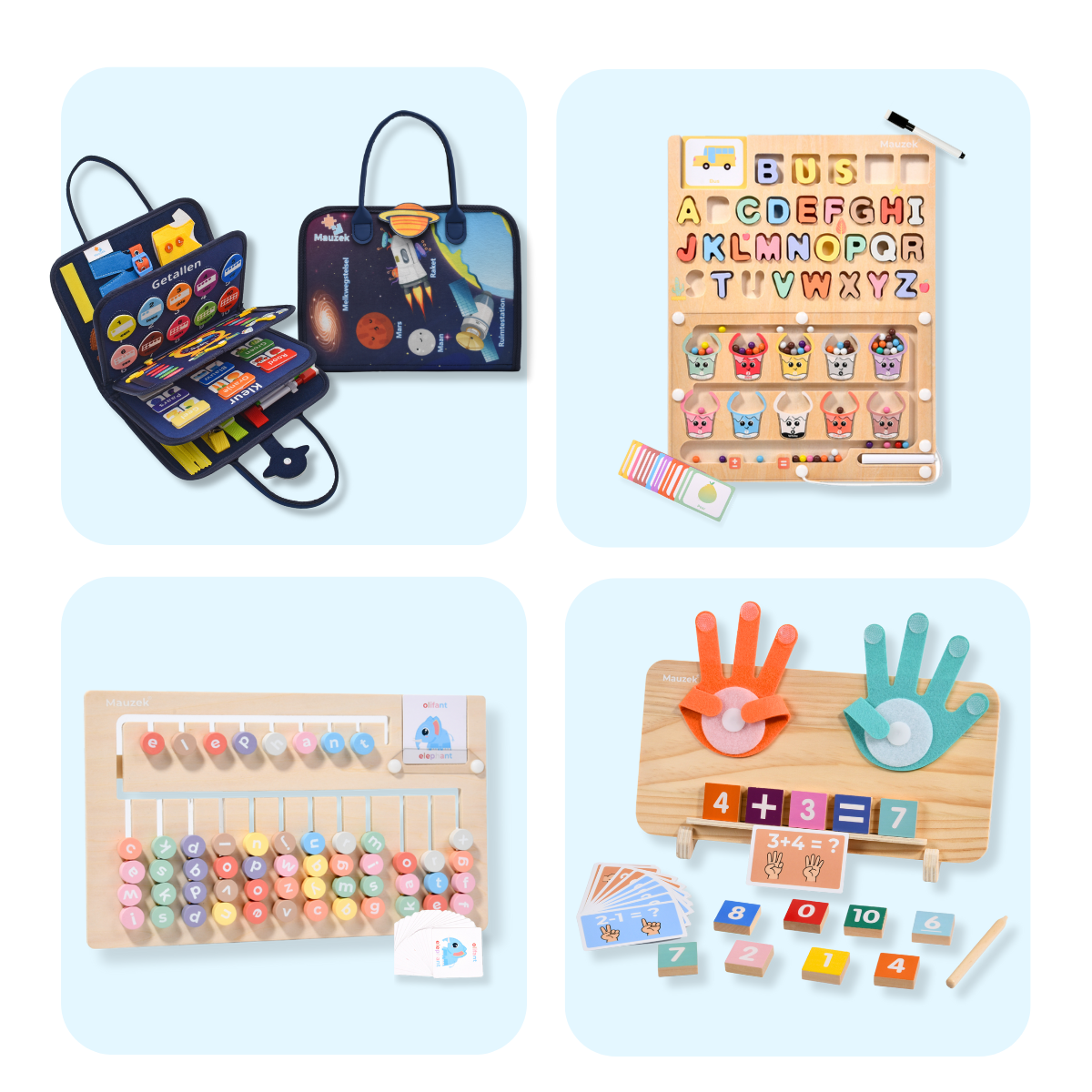 Mauzek Montessori Ruimte Mega Set – Ontdekkingsbundel 4-in-1