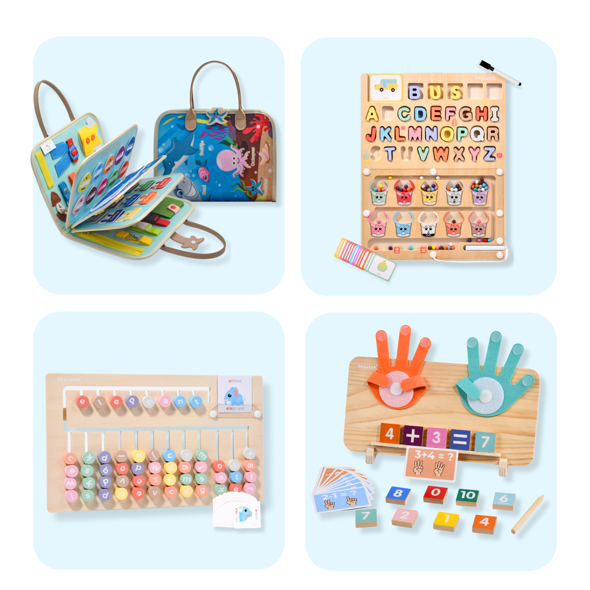Mauzek Montessori Oceaan Mega Set – Ontdekkingsbundel 4-in-1