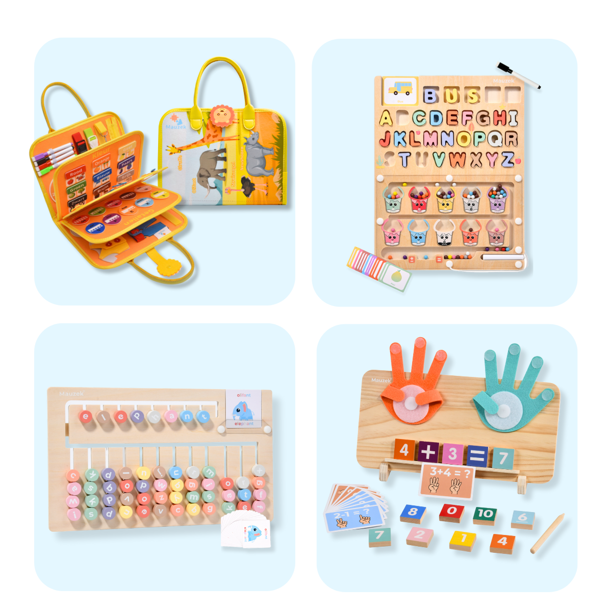 Mauzek Montessori Savanne Mega Set – Ontdekkingsbundel 4-in-1
