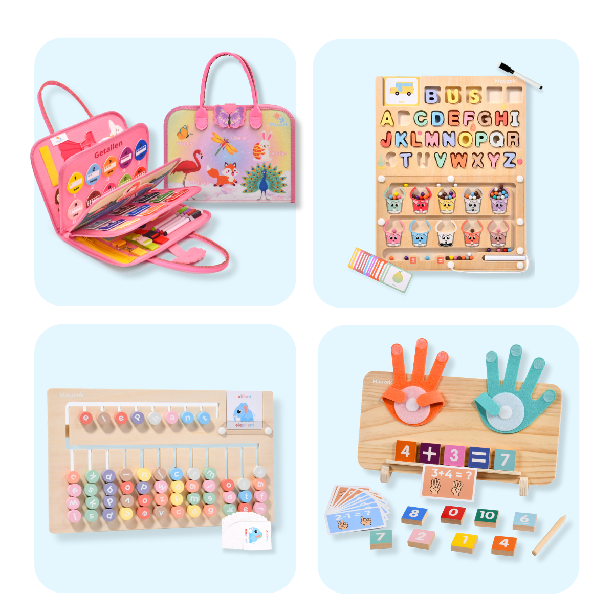 Mauzek Montessori Fantasie Mega Set – Ontdekkingsbundel 4-in-1