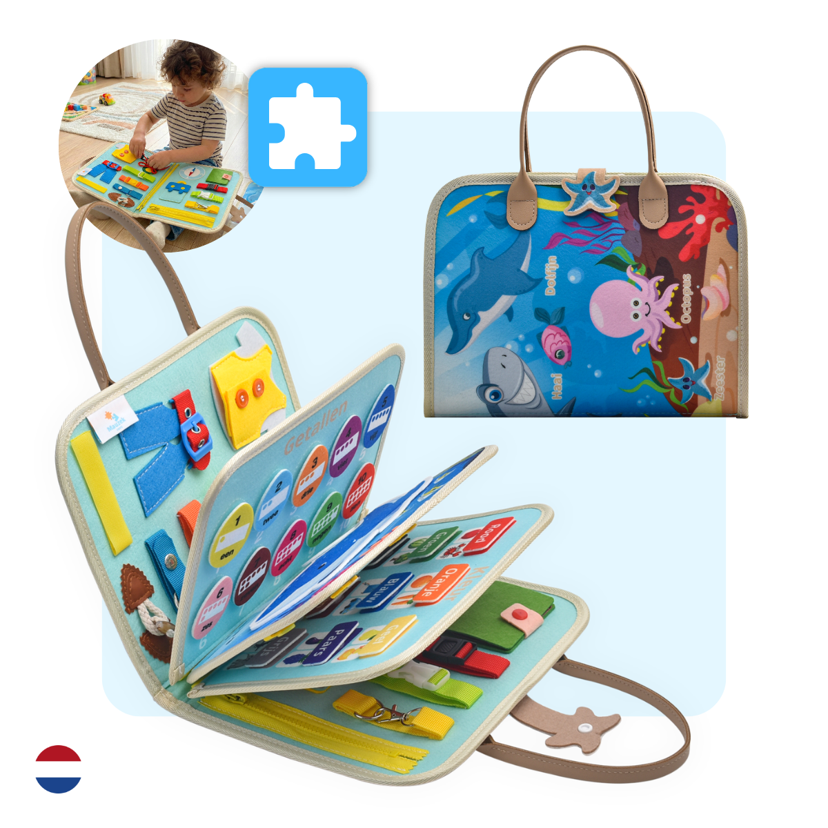 Mauzek Busy Board Oceaan - Activiteitenboek - Nederlands