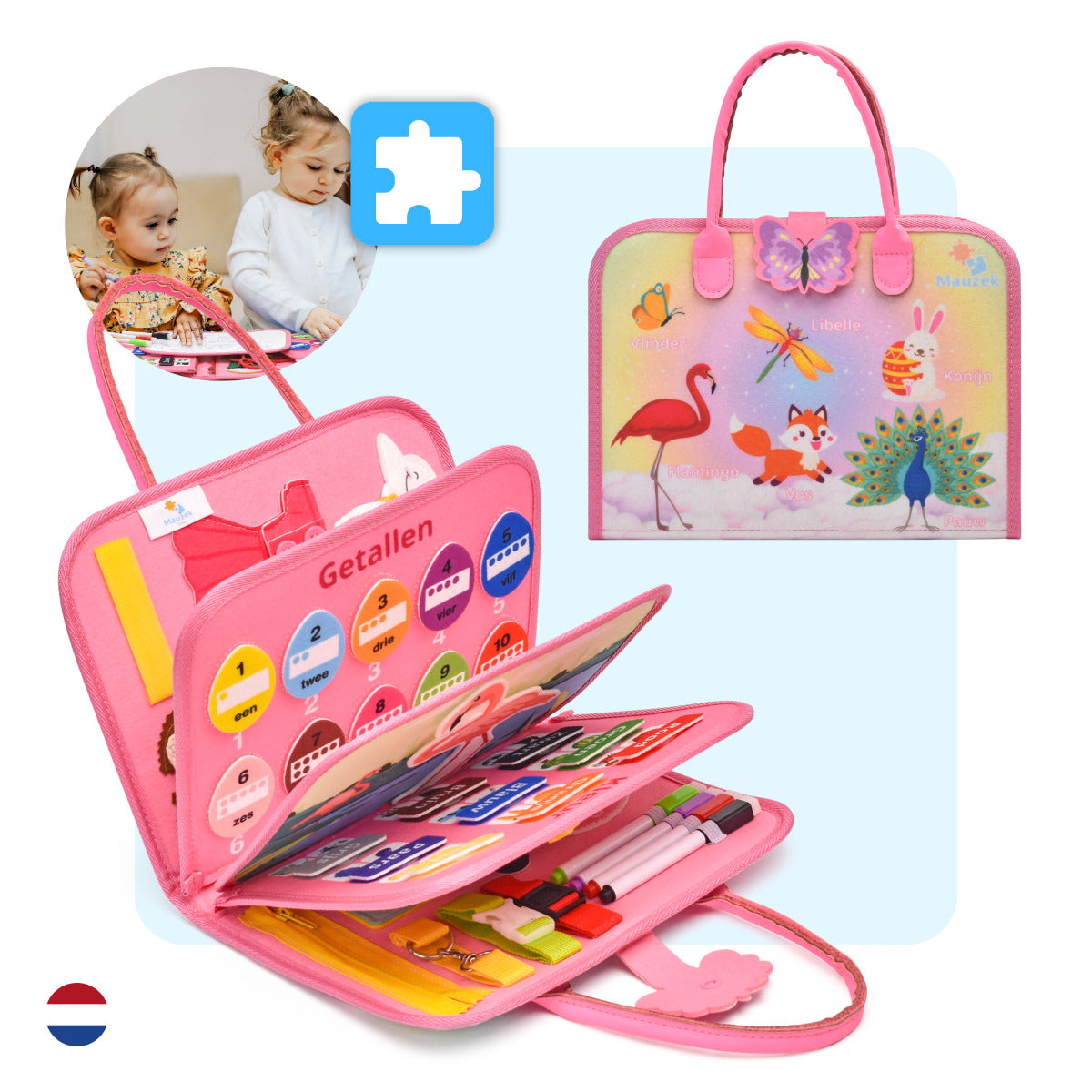 Mauzek® Busy Board Fantasie- Nederlands