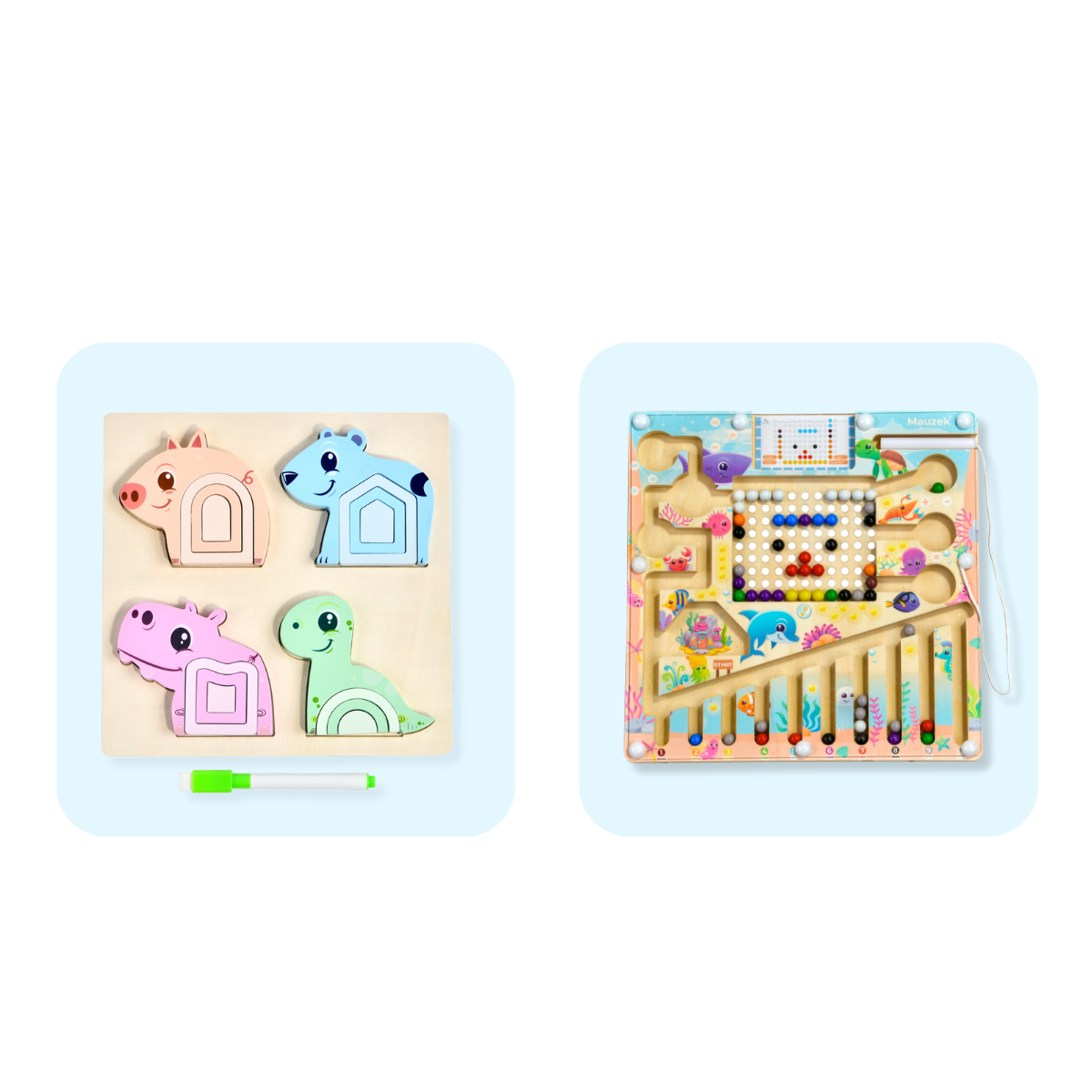 Mauzek® Puzzel & Doolhof Duo – Speelset 2-in-1