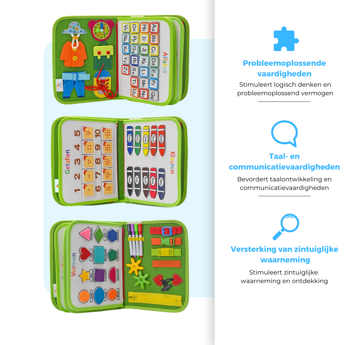 Mauzek® Busy Board - Nederlands - Montessori speelgoed