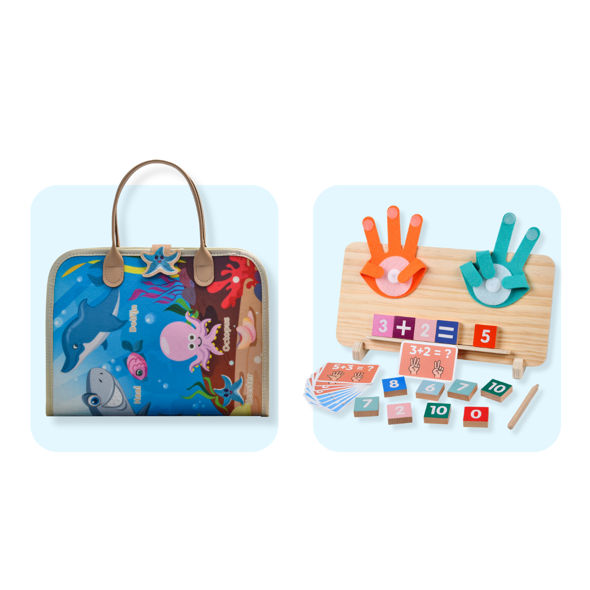 Mauzek Montessori Oceaan Duo Set – Educatieve Bundel 2-in-1