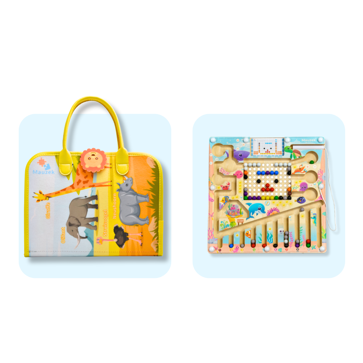 Mauzek® Savanne Montessori Set – Speelbundel 2-in-1