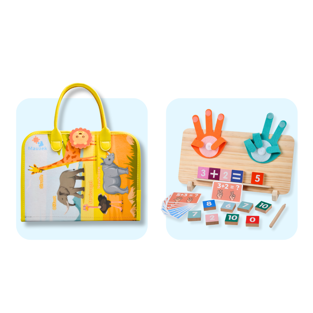Mauzek Montessori Savanne Duo Set – Educatieve Bundel 2-in-1