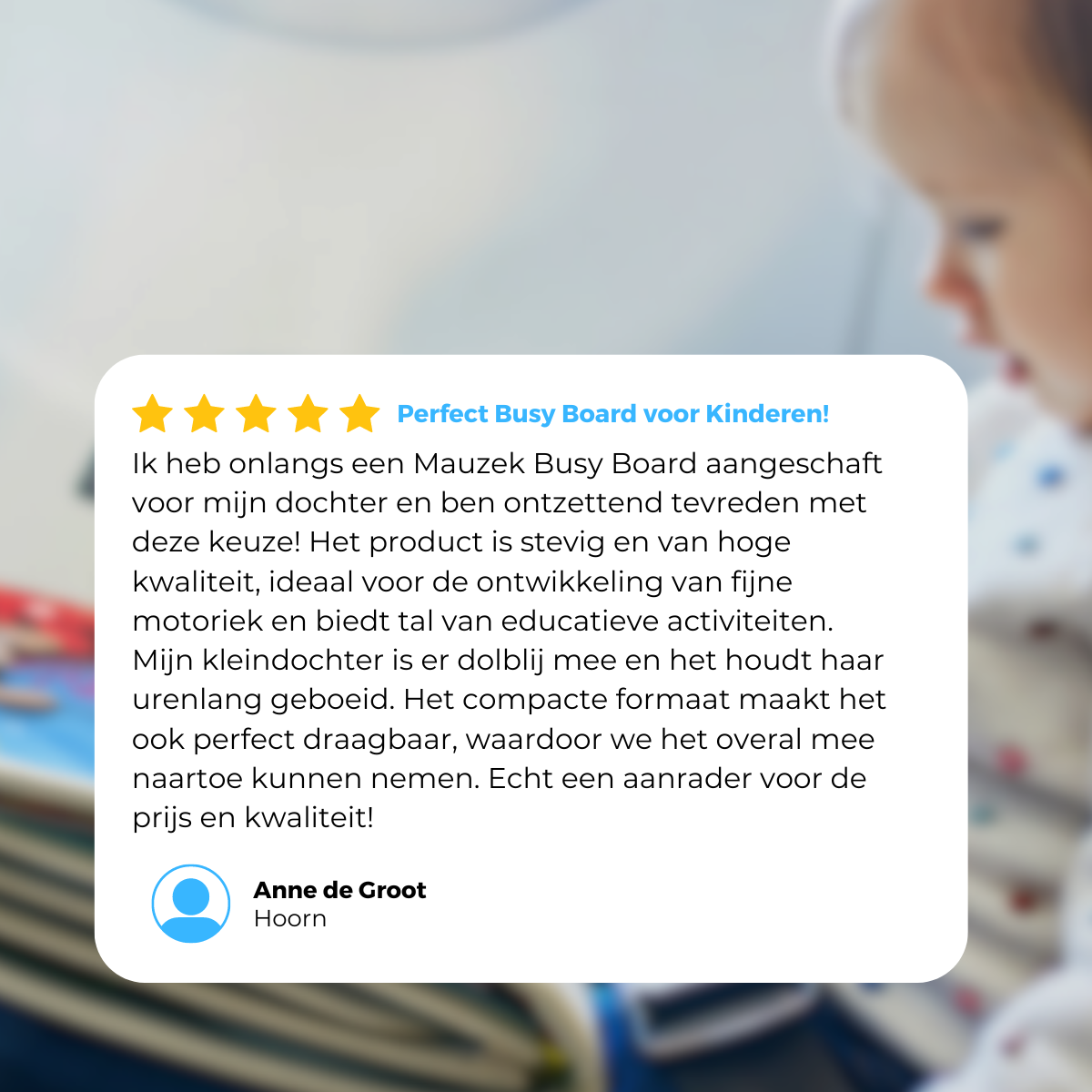 Mauzek® Vernieuwde Busy Board – Nederlands - Montessori Speelgoed