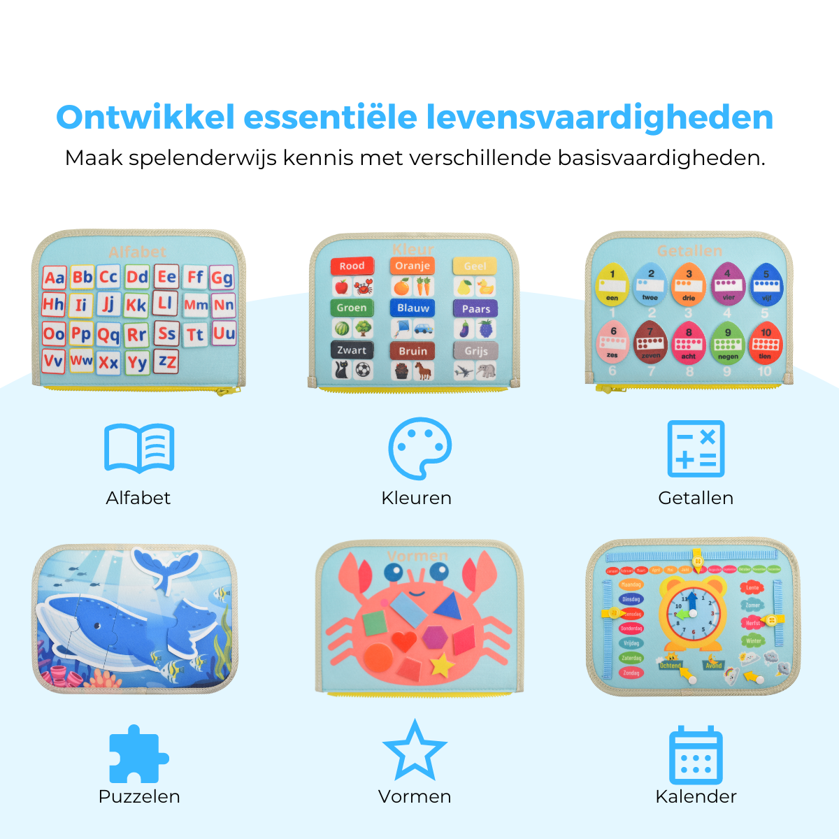 Mauzek Oceaan Leeravontuur – Leren & Spelen zonder Scherm (3-in-1)