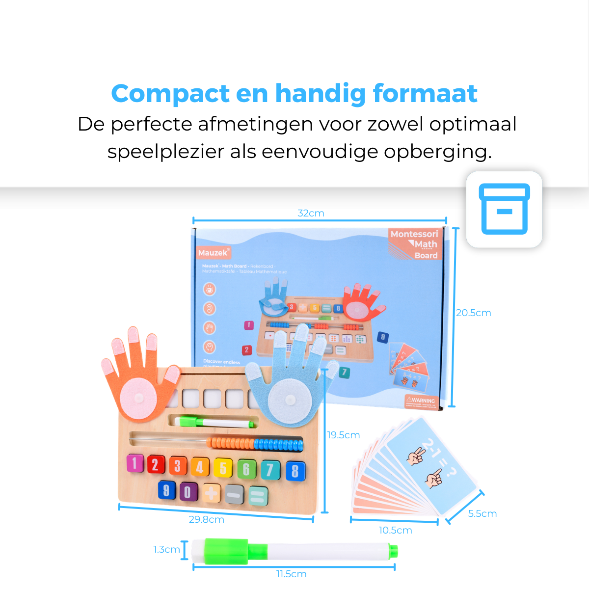 Mauzek Dubbelzijdig Rekenbord - Telraam Editie