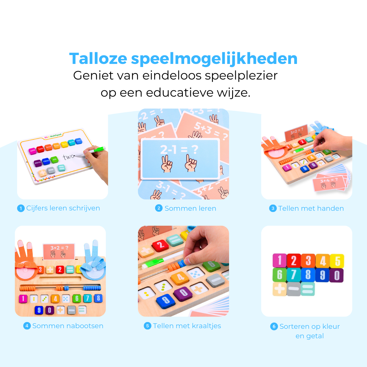 Mauzek Dubbelzijdig Rekenbord - Telraam Editie