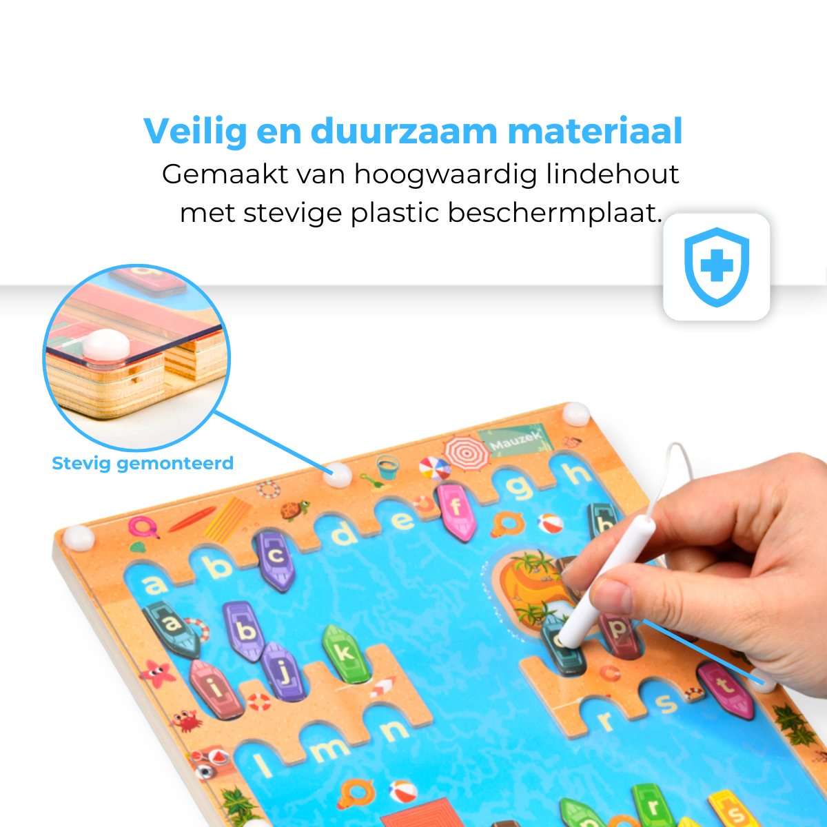 Mauzek® Magnetisch Doolhof Alfabet