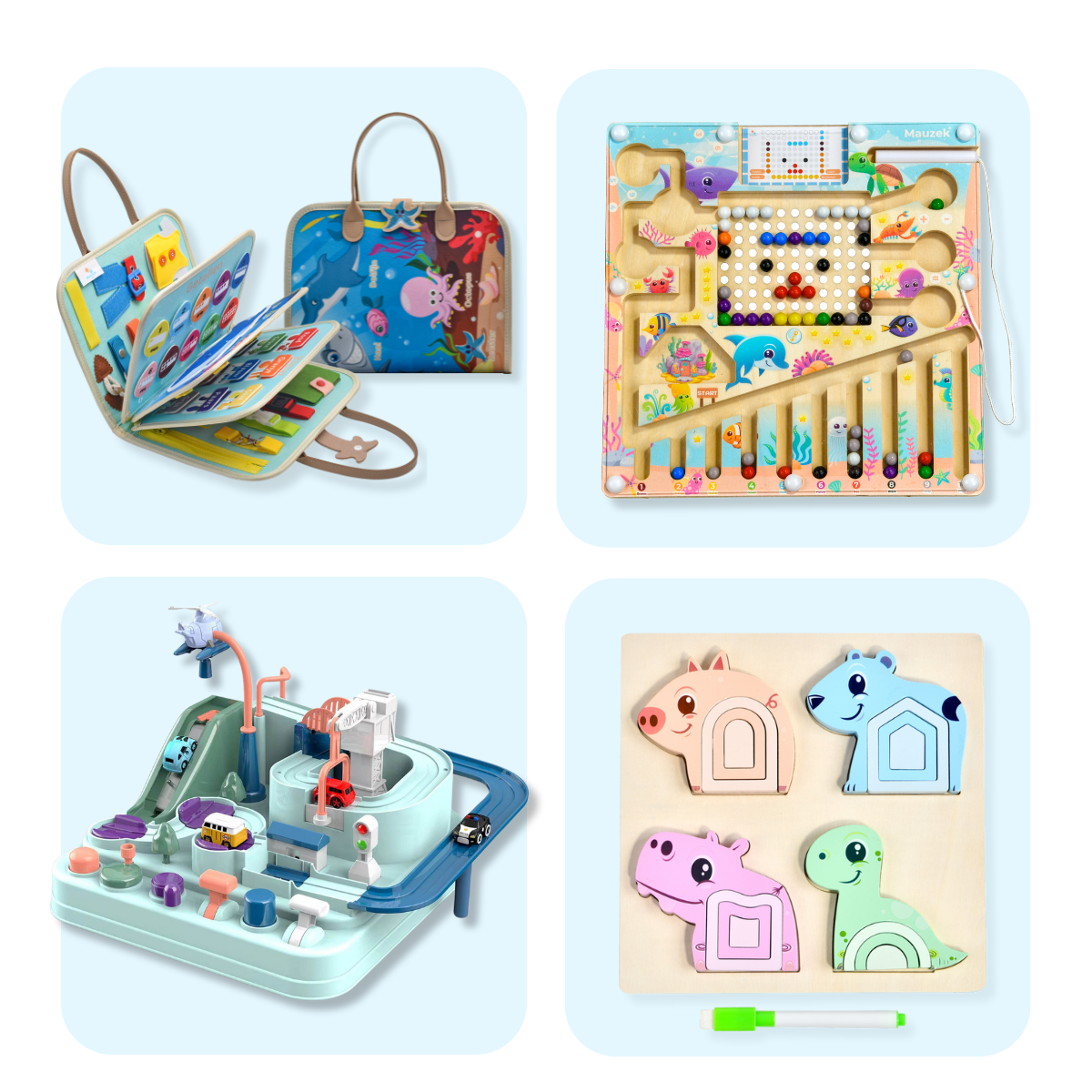 Mauzek® Oceaan Speelwereld Bundel – Ontwikkelset 4-in-1