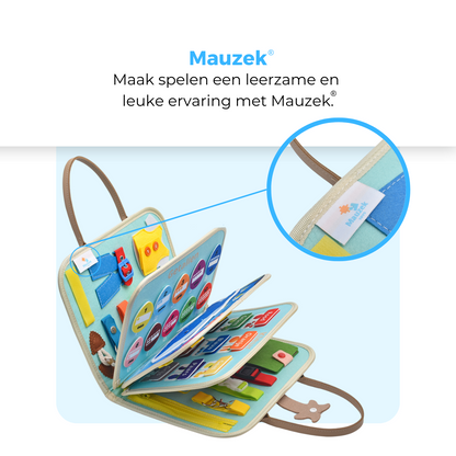 Mauzek® Vernieuwde Busy Board – Nederlands - Montessori Speelgoed