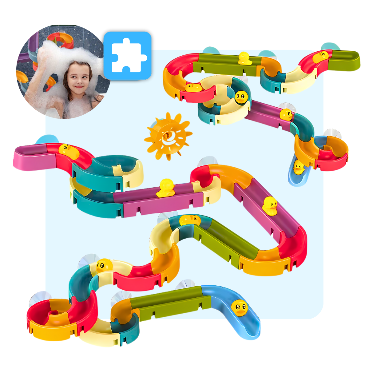 Mauzek Badspeelgoed – Montageset 48-delig