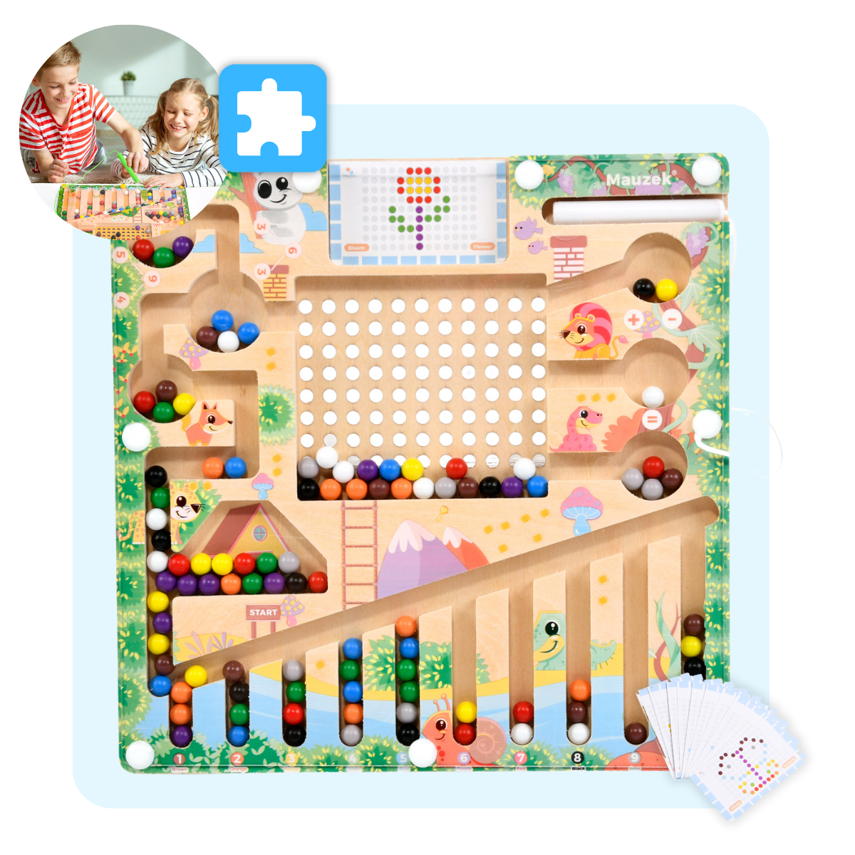 Mauzek Bos Leer Bundel  – Leren & Spelen zonder Scherm (3-in-1 Set)
