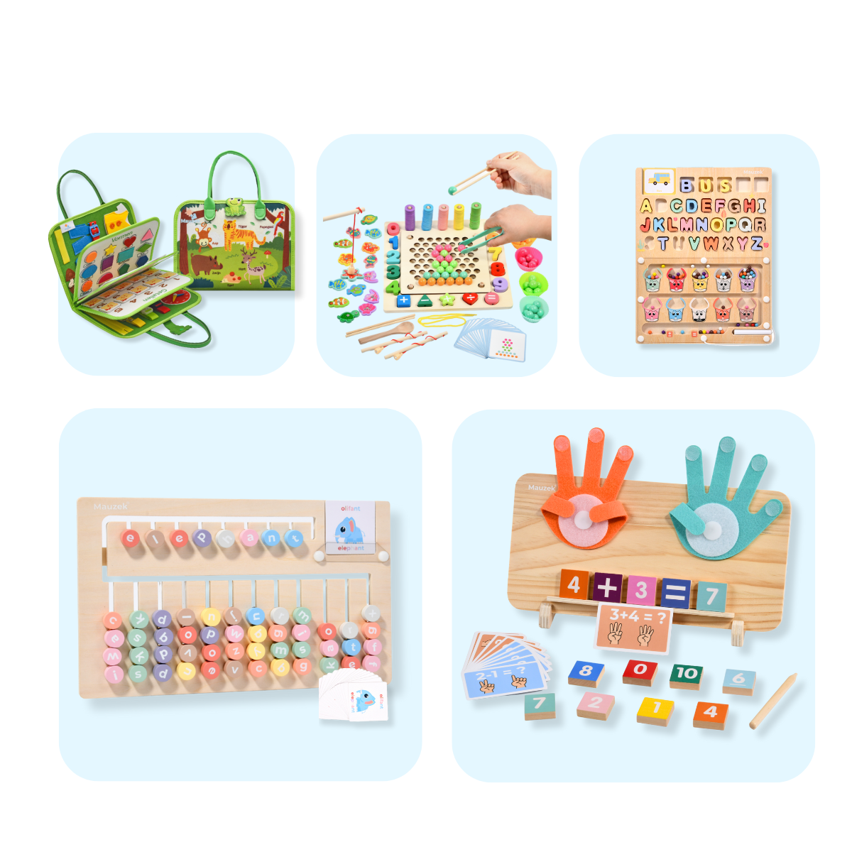 Mauzek Montessori Ultieme Bos Mega Set – Educatieve Bundel 5-in-1