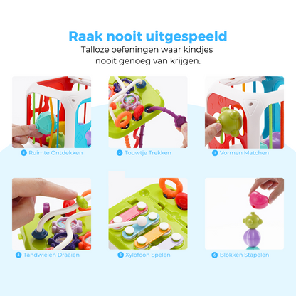 Mauzek® Montessori Activiteiten Kubus – Montessori Speelgoed