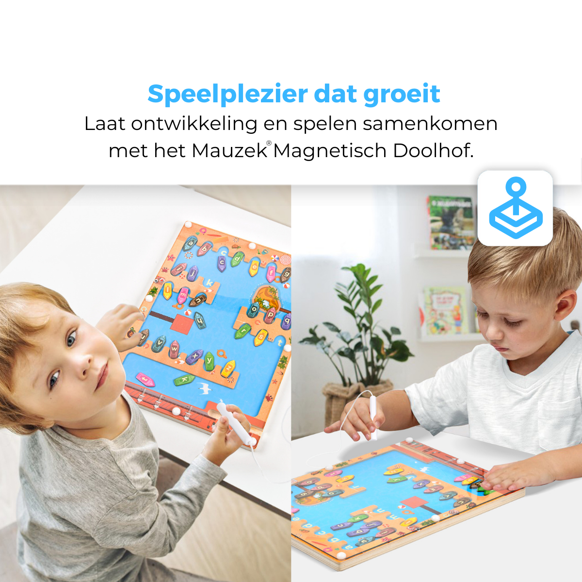 Mauzek® Magnetisch Doolhof Alfabet