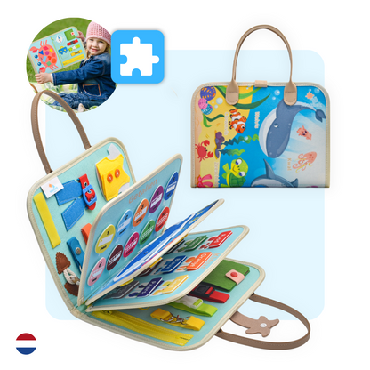 Mauzek® Vernieuwde Busy Board – Nederlands - Montessori Speelgoed