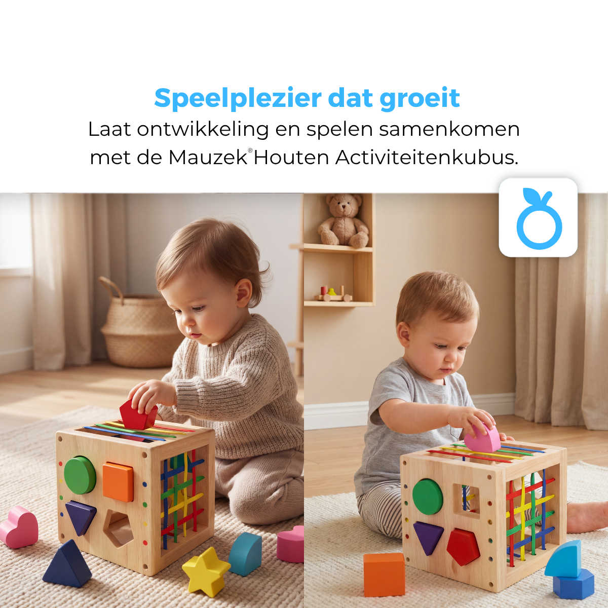 Mauzek Houten Activiteiten Kubus