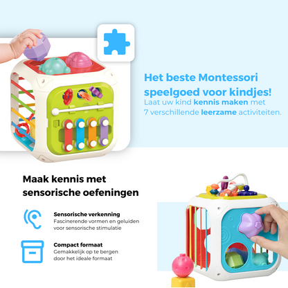 Mauzek® Montessori Activiteiten Kubus – Montessori Speelgoed